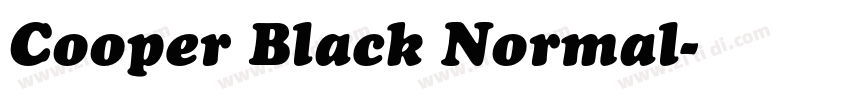 Cooper Black Normal字体转换